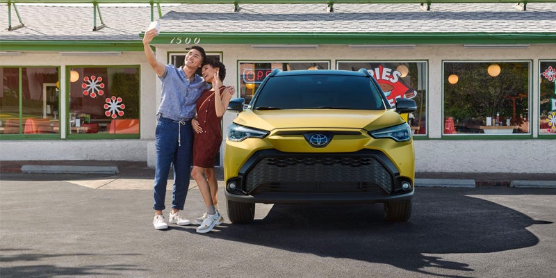A 2024 Toyota Corolla Cross posing for a selfie in Pleasant Hills, PA