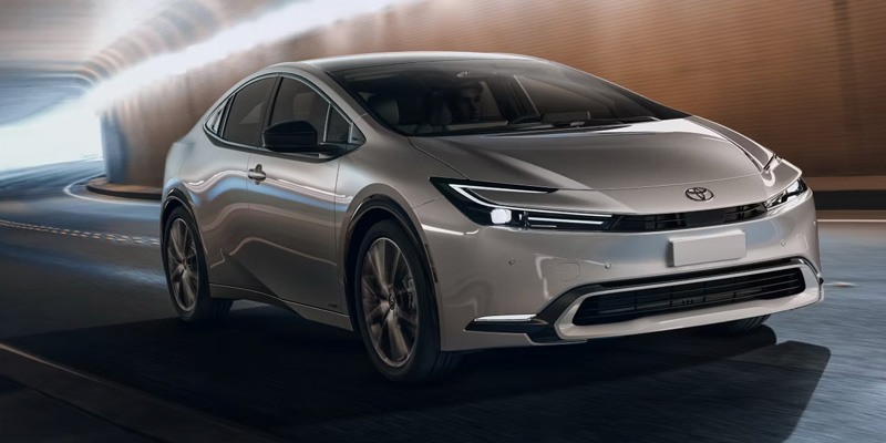 A 2025 Toyota Pris zooming down a tunnel in Pleasant Hills, PA