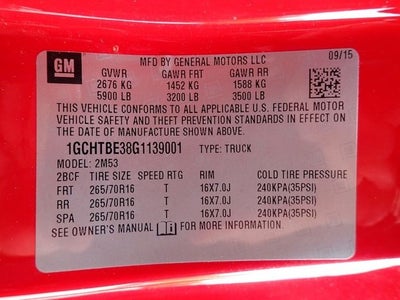 2016 Chevrolet Colorado Work Truck