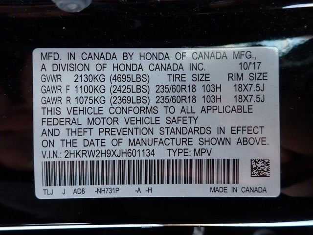 2018 Honda CR-V Touring