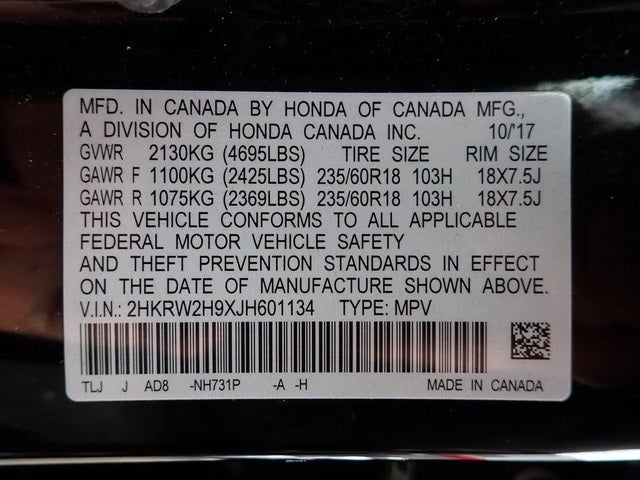 2018 Honda CR-V Touring