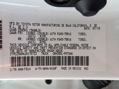 2018 Toyota Tacoma SR V6