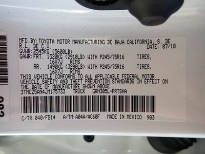 2018 Toyota Tacoma SR V6