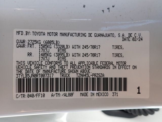 2024 Toyota Tacoma SR5