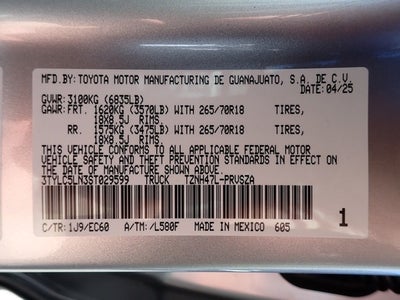 2025 Toyota Tacoma Hybrid Trailhunter