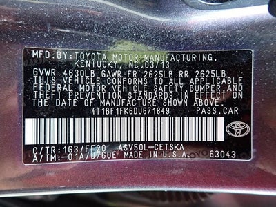 2013 Toyota Camry SE