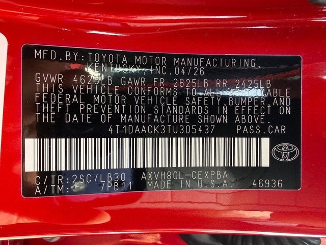 2026 Toyota Camry XSE