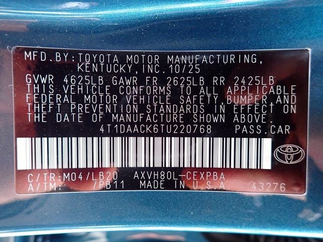 2026 Toyota Camry XSE