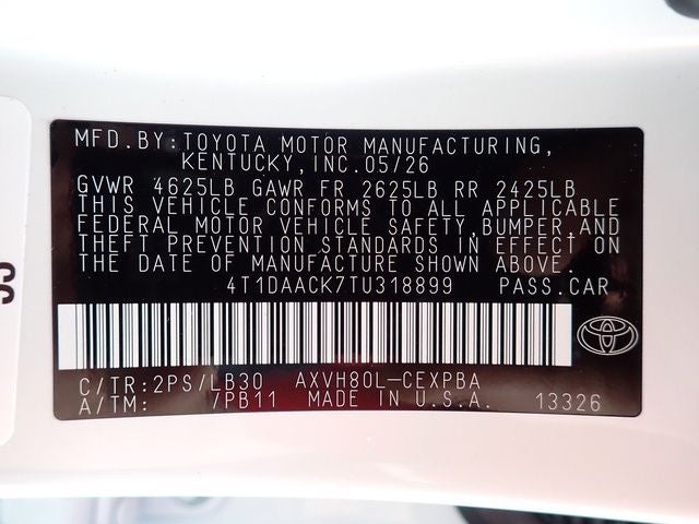 2026 Toyota Camry XSE