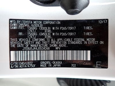 2018 Toyota 4Runner Base