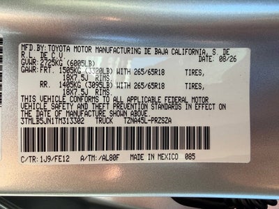 2026 Toyota Tacoma TRD Sport