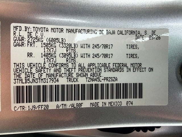 2026 Toyota Tacoma SR5
