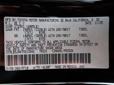 2026 Toyota Tacoma SR5