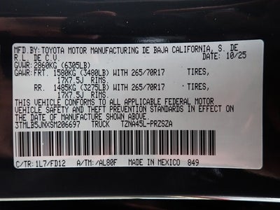 2025 Toyota Tacoma TRD Off-Road