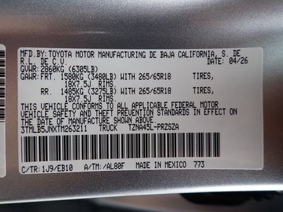 2026 Toyota Tacoma Limited