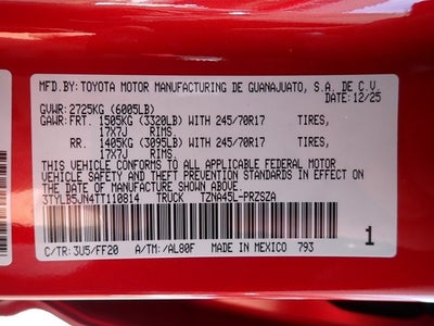 2026 Toyota Tacoma SR5