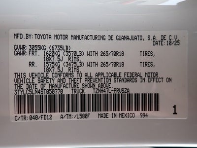 2025 Toyota Tacoma i-FORCE MAX Tacoma TRD Off-Road