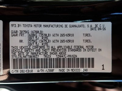2026 Toyota Tacoma i-FORCE MAX Tacoma Limited
