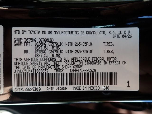 2026 Toyota Tacoma i-FORCE MAX Tacoma Limited