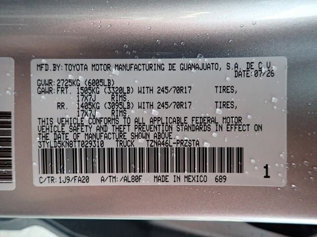 2026 Toyota Tacoma SR