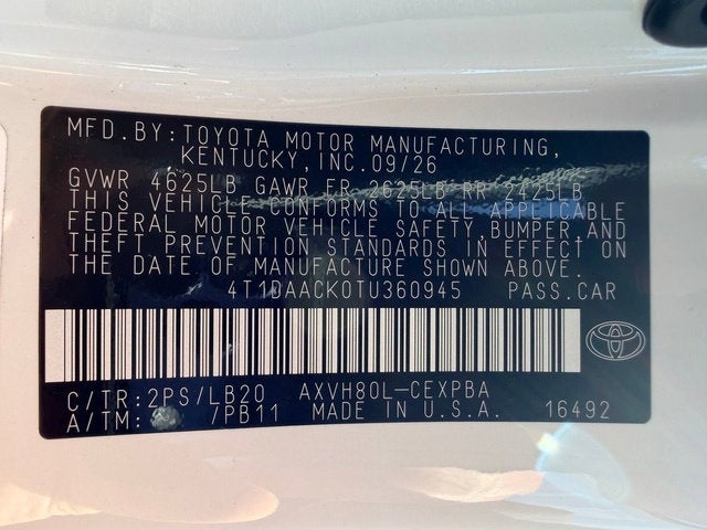 2026 Toyota Camry XSE