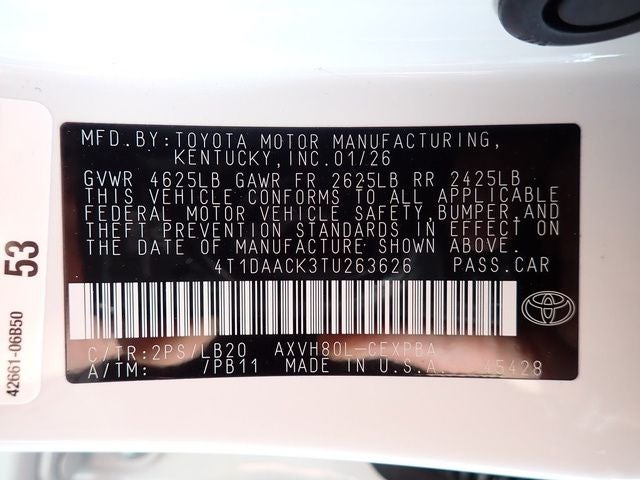 2026 Toyota Camry XSE