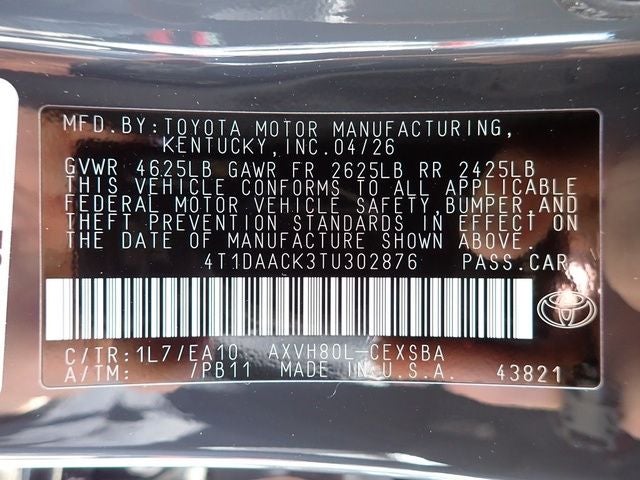 2026 Toyota Camry SE