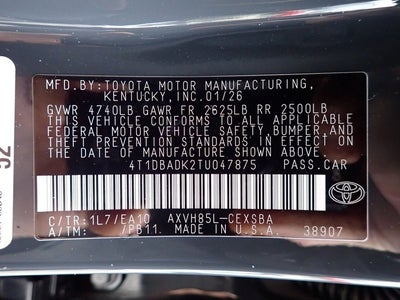 2026 Toyota Camry SE AWD