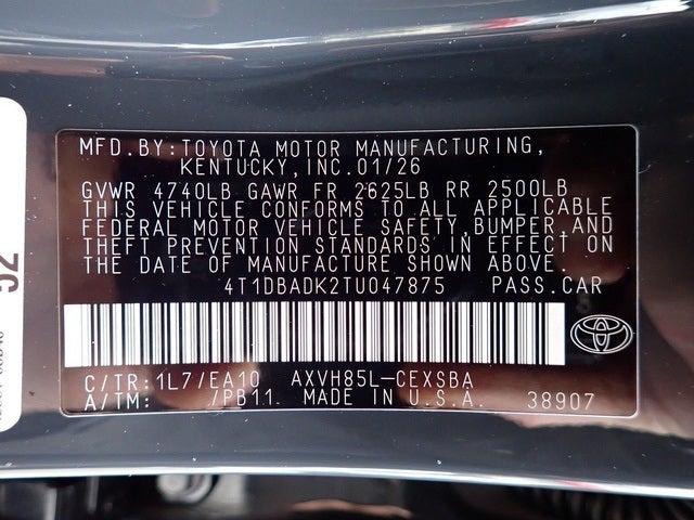 2026 Toyota Camry SE AWD