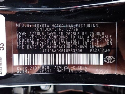 2026 Toyota Camry XSE AWD