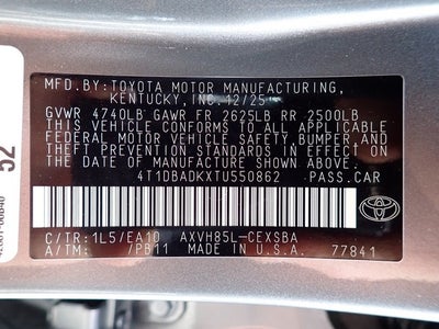 2026 Toyota Camry SE AWD