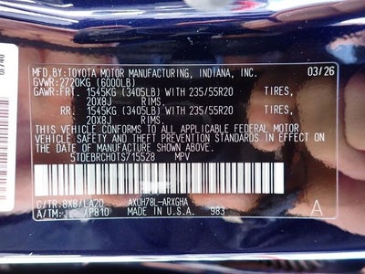 2026 Toyota Highlander Hybrid Platinum