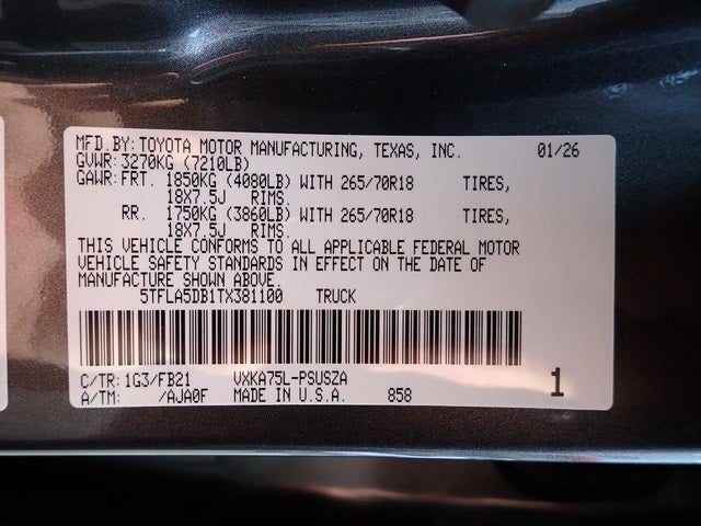 2026 Toyota Tundra SR5