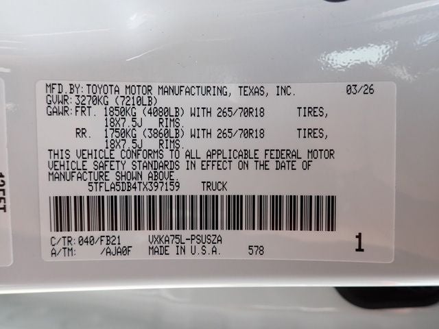 2026 Toyota Tundra SR5