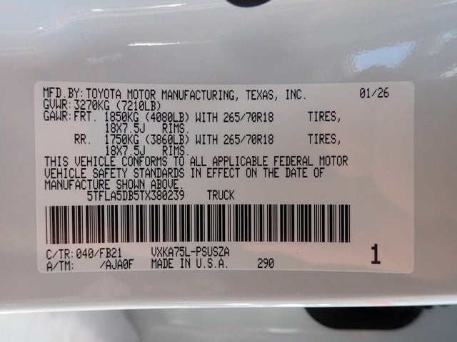 2026 Toyota Tundra SR5