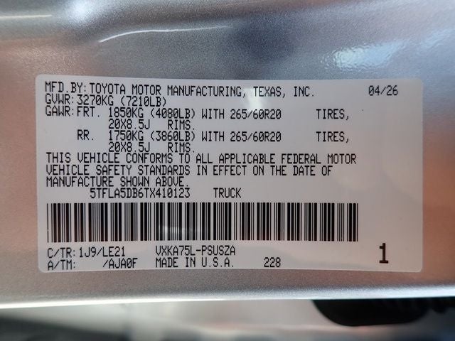 2026 Toyota Tundra SR5