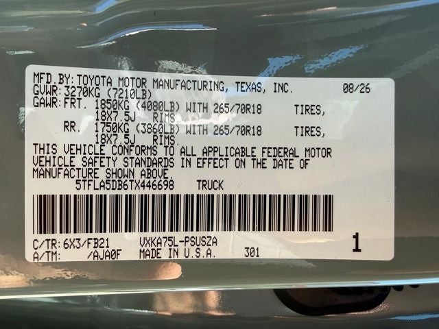 2026 Toyota Tundra SR5