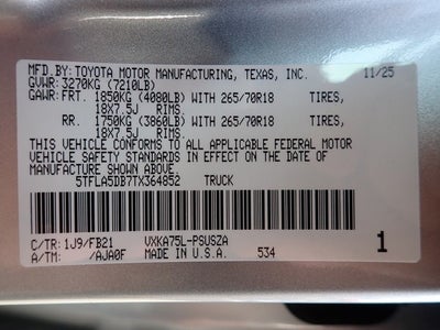 2026 Toyota Tundra SR5