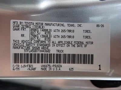 2026 Toyota Tundra SR5