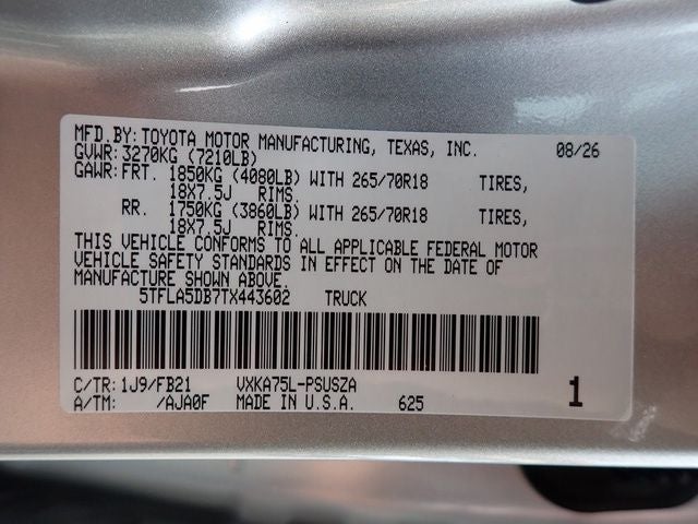 2026 Toyota Tundra SR5