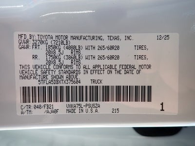 2026 Toyota Tundra SR5