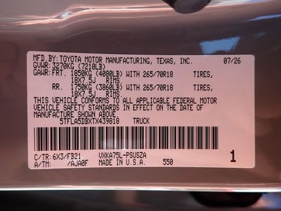 2026 Toyota Tundra SR5