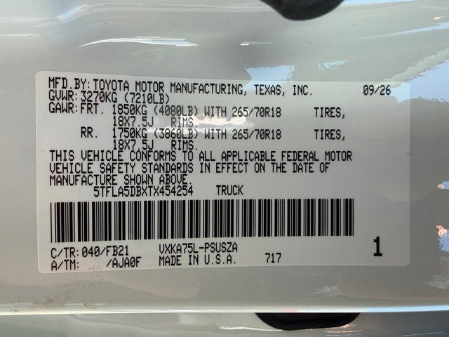 2026 Toyota Tundra SR5