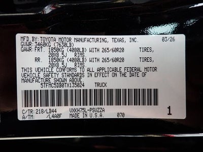 2026 Toyota Tundra i-FORCE MAX Tundra 1794 Edition
