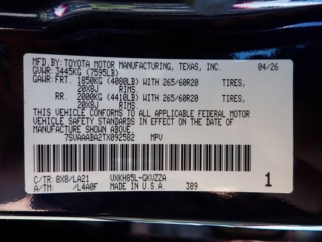 2026 Toyota Sequoia Platinum