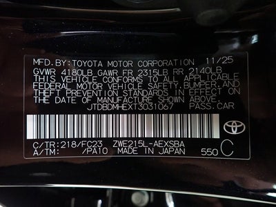 2026 Toyota Corolla Hybrid SE AWD