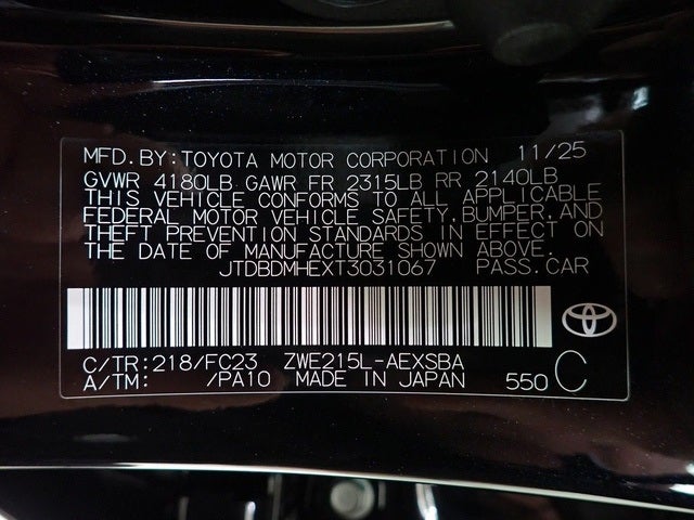 2026 Toyota Corolla Hybrid SE AWD