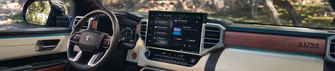 The infotainment system in the 2024 Toyota Tundra in Pleasant Hills, PA