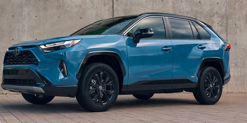 A side view of the 2025 Toyota RAV4 Hybrid in Pleasant Hills, PA