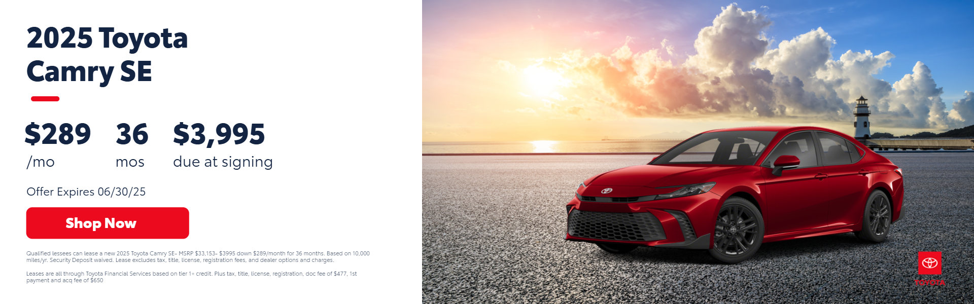 2025 Toyota Camry SE offers